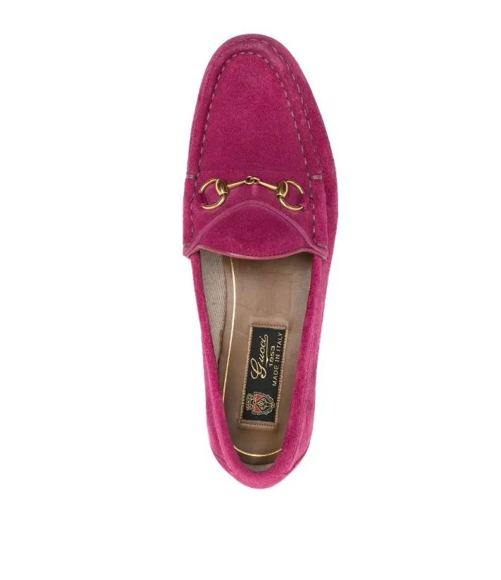 Gucci Deep pink suede anniversary 1953 loafers