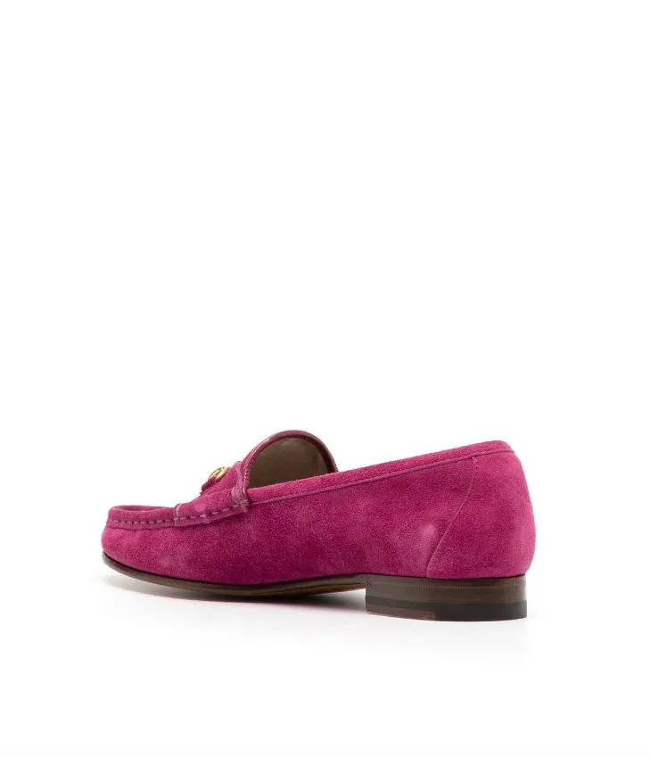 Gucci Deep pink suede anniversary 1953 loafers