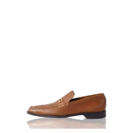 GUCCI GG LEATHER SLIP-ON LOAFERS