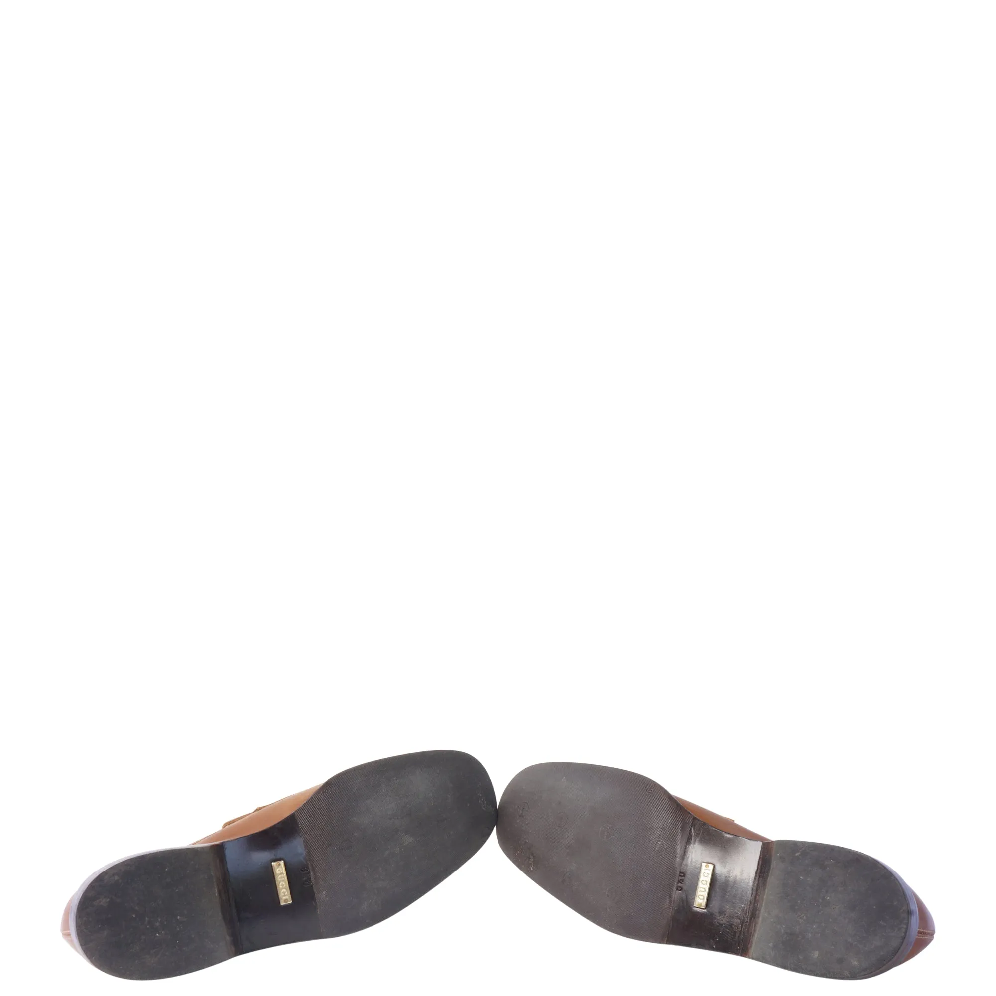 GUCCI GG LEATHER SLIP-ON LOAFERS