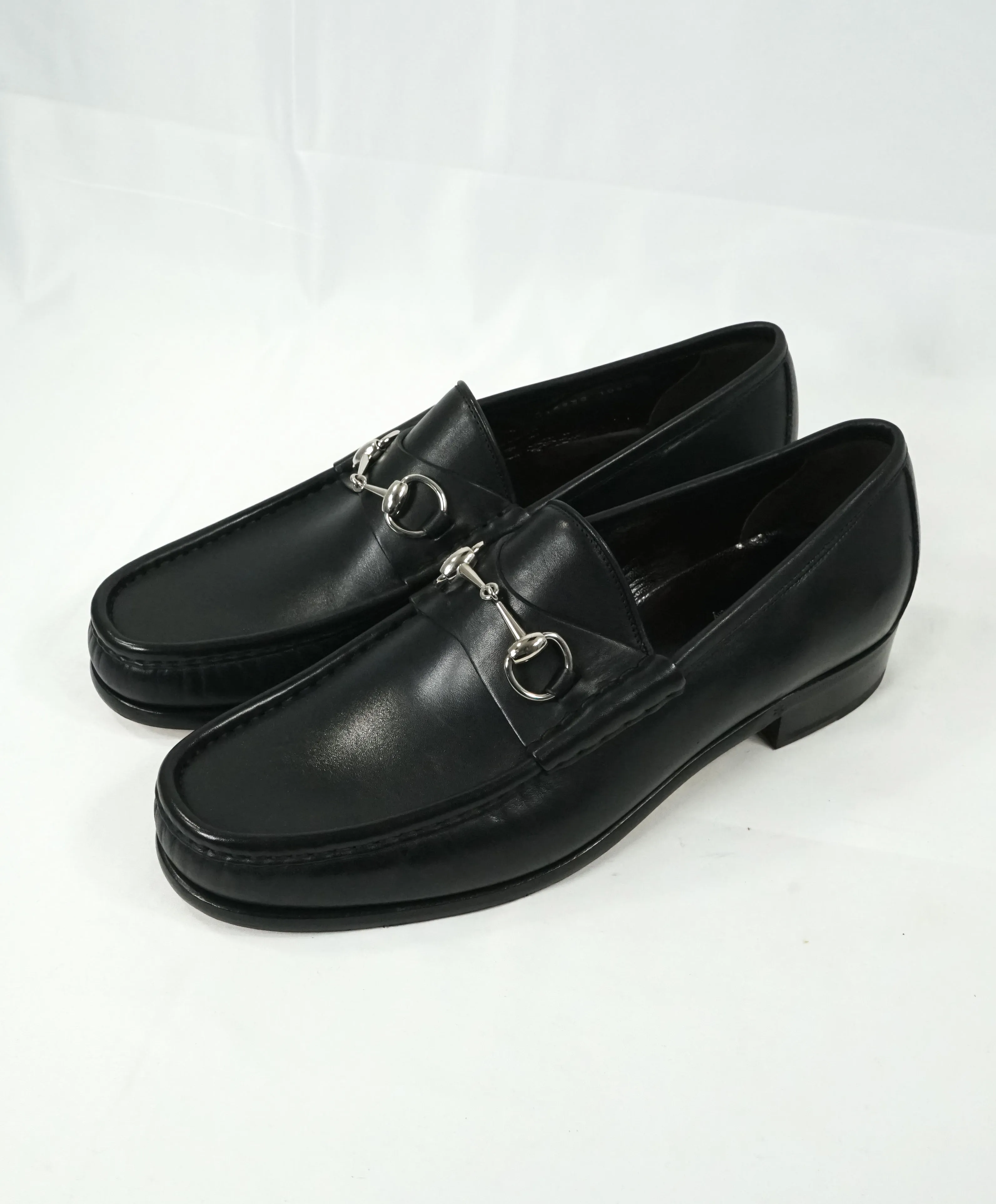 GUCCI - Horse-bit Leather sole Loafers Black Iconic Style - 11