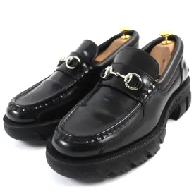 GUCCI loafers 658822 leather black 8
