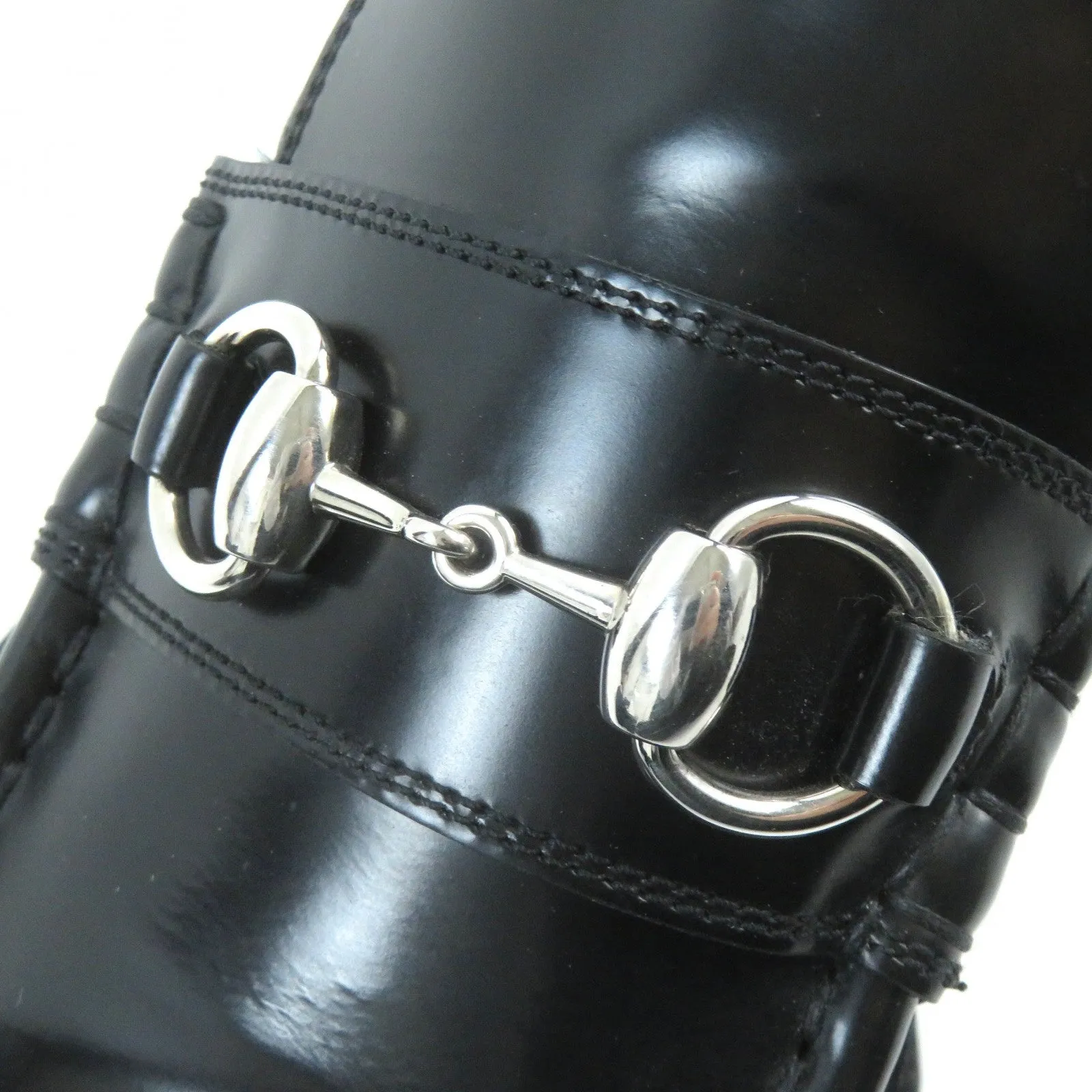 GUCCI loafers 658822 leather black 8