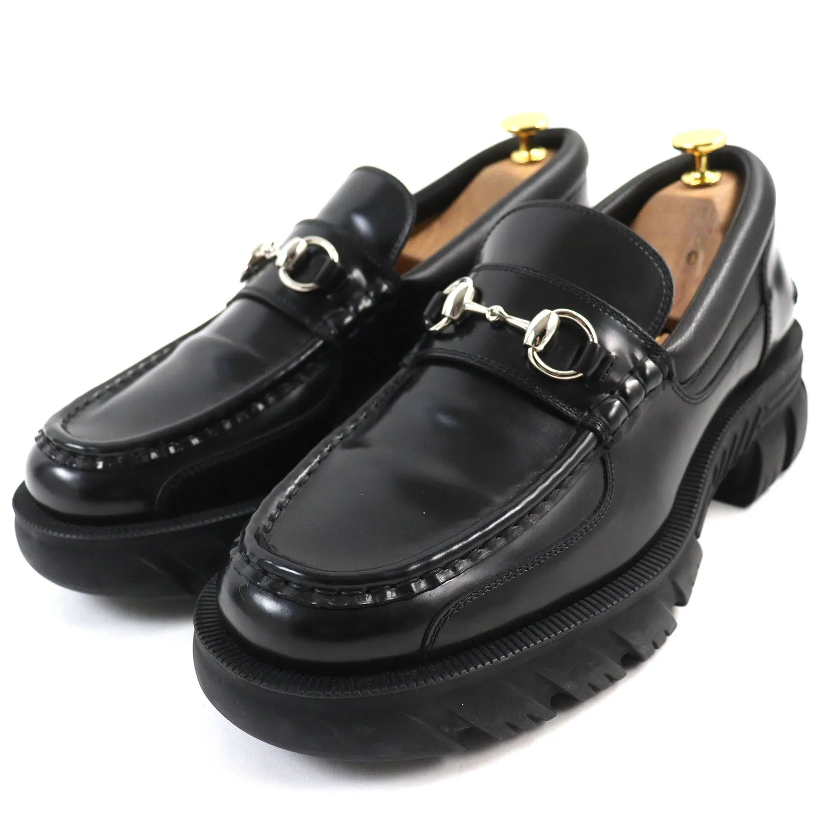 GUCCI loafers 658822 leather black 8