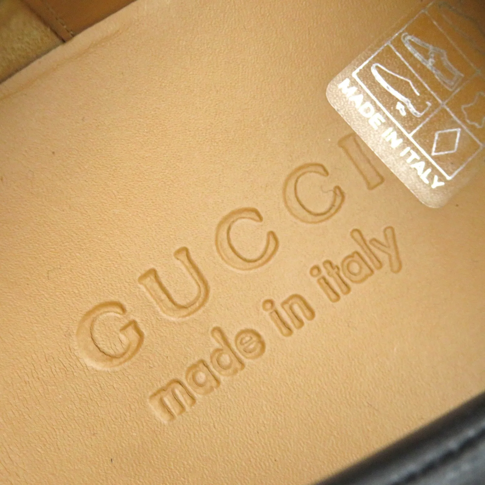 GUCCI loafers 658822 leather black 8
