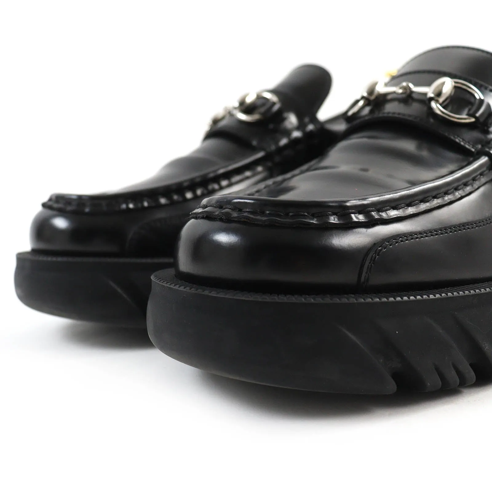 GUCCI loafers 658822 leather black 8