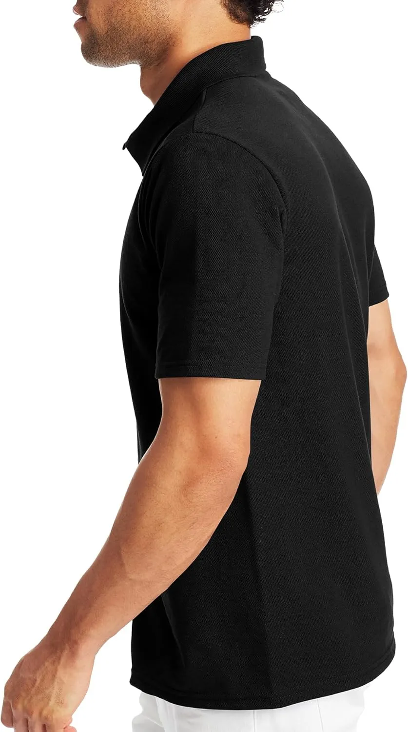 Hanes Men??s X-Temp Short Sleeve Polo Shirt, Midweight Men's Shirt