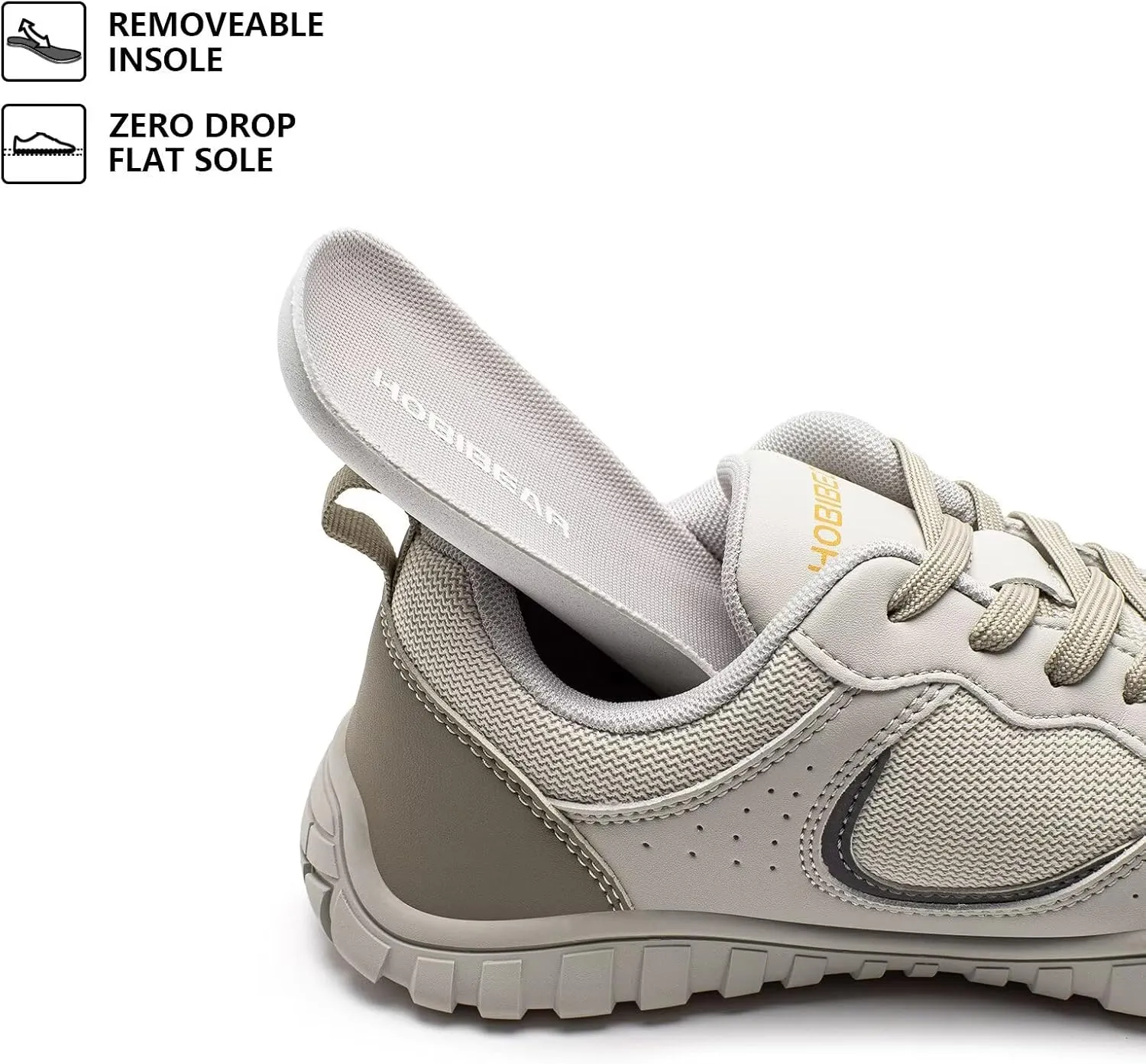HOBIBEAR Womens Barefoot Shoes | Wide Toe Box | Comfortable Trail Running Sneaker