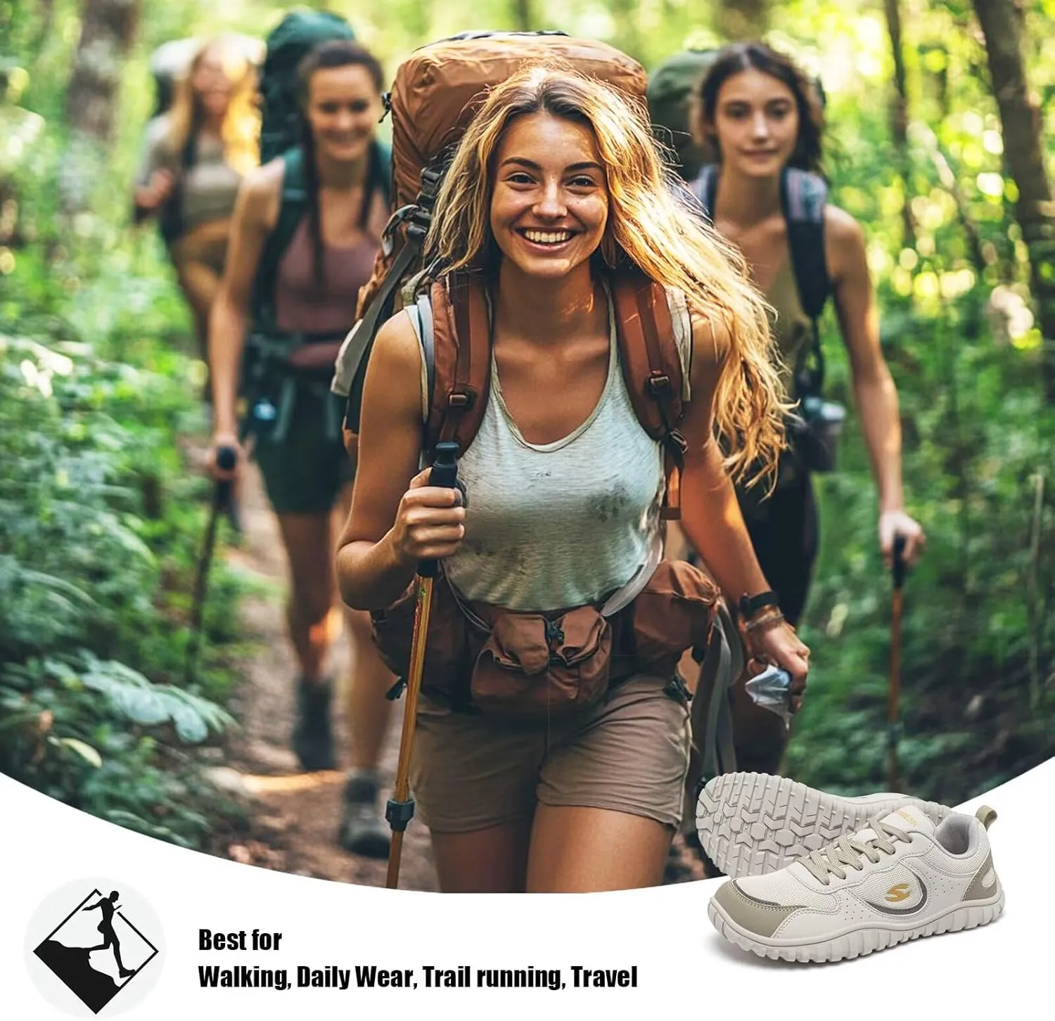 HOBIBEAR Womens Barefoot Shoes | Wide Toe Box | Comfortable Trail Running Sneaker