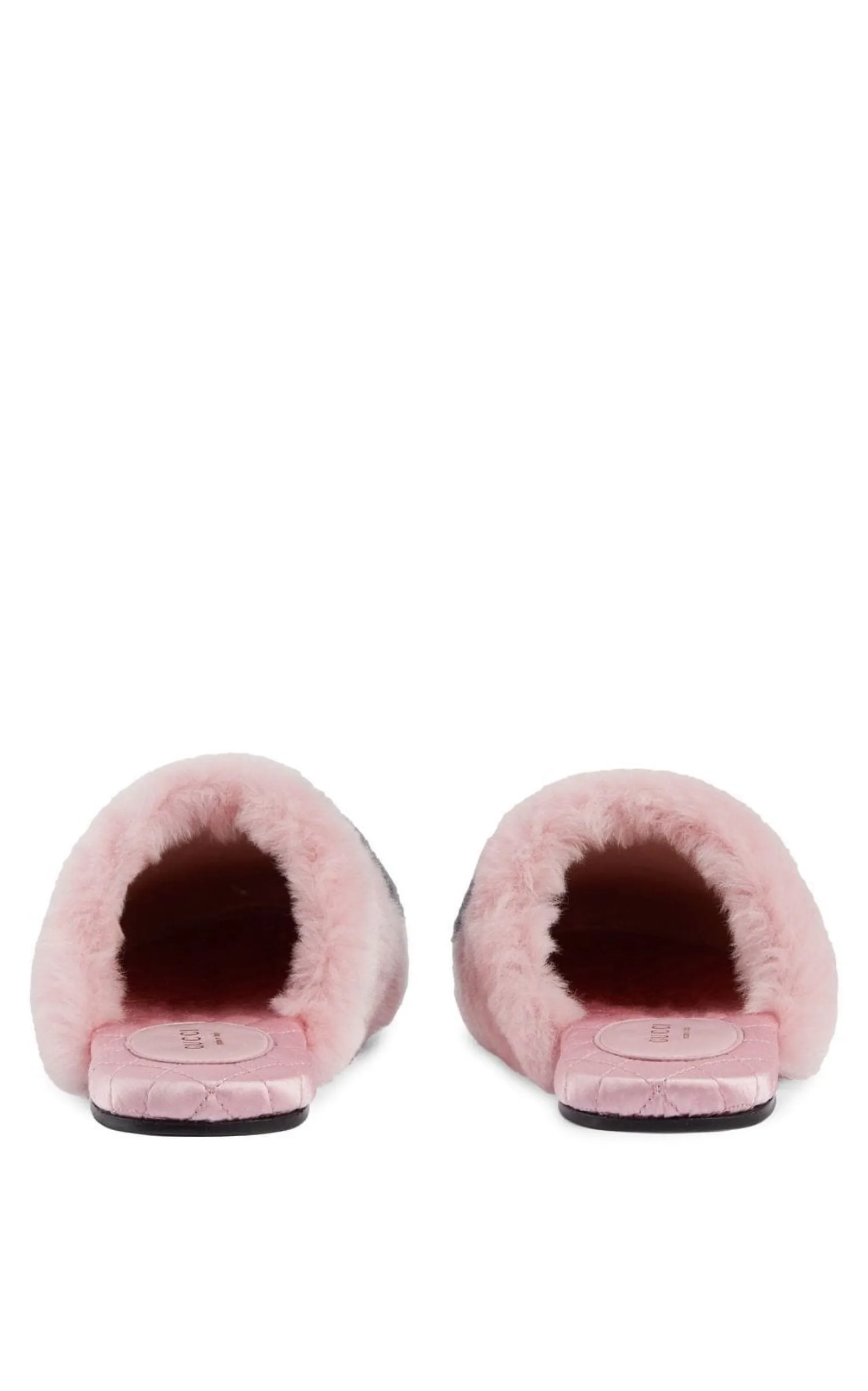 Interlocking G Faux Fur Slippers in Pink
