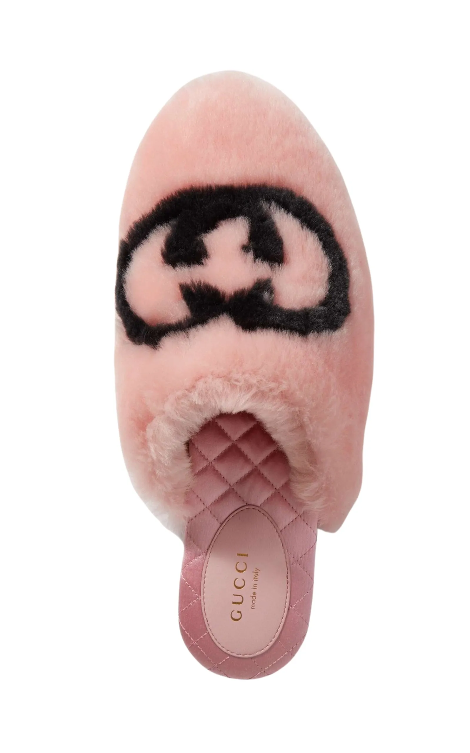 Interlocking G Faux Fur Slippers in Pink