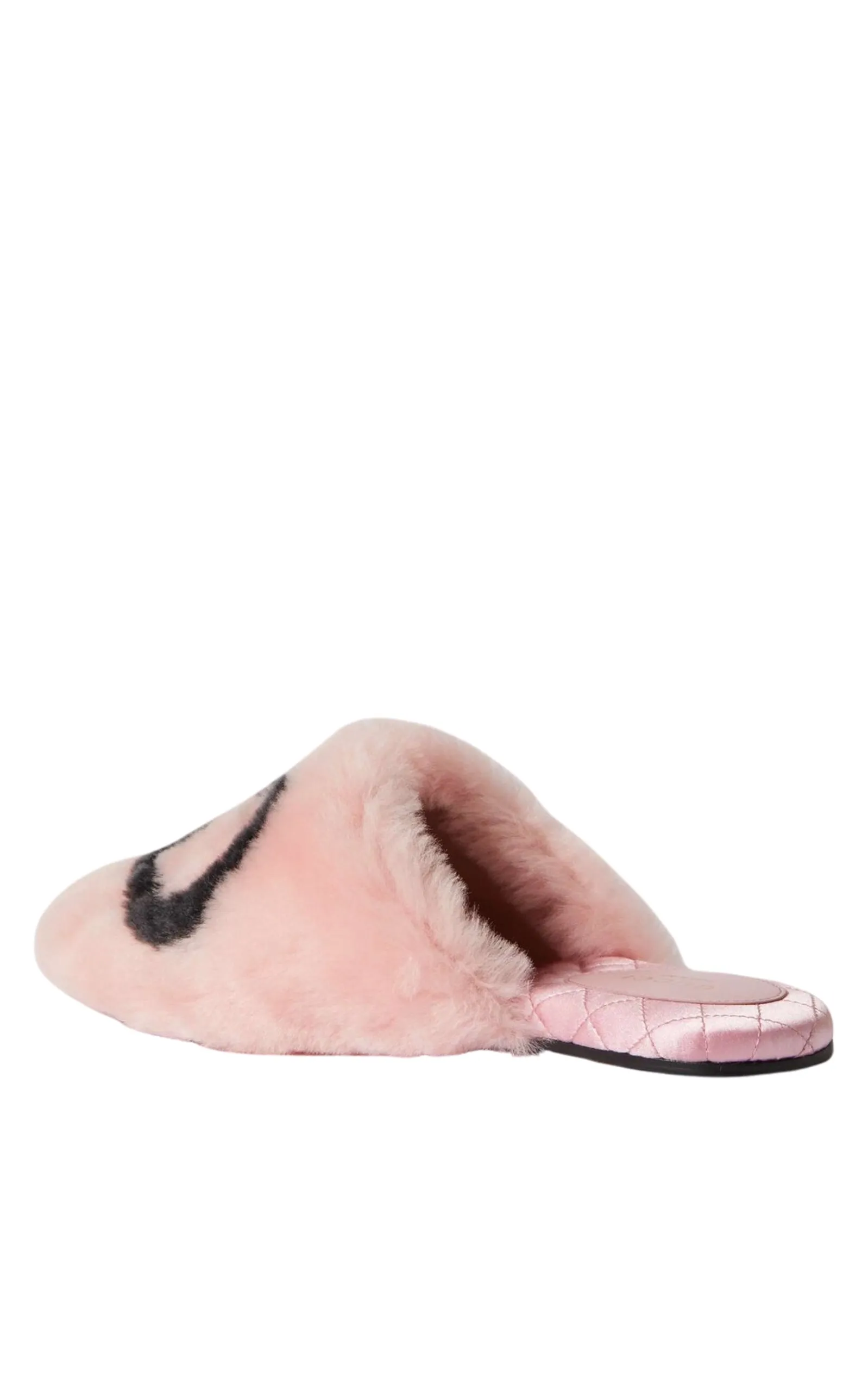 Interlocking G Faux Fur Slippers in Pink
