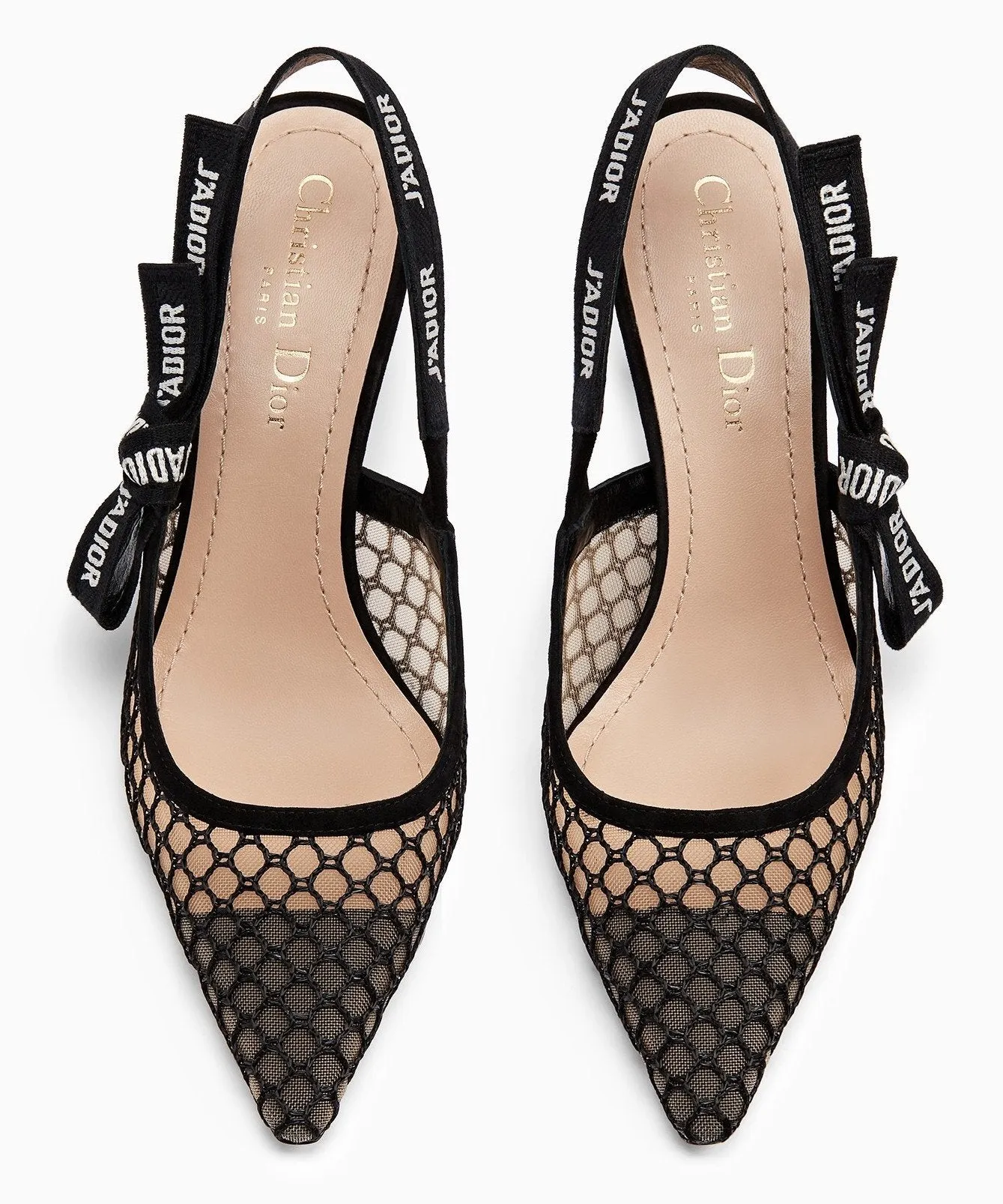 J'Adior High-Heeled Shoe in Black Mesh