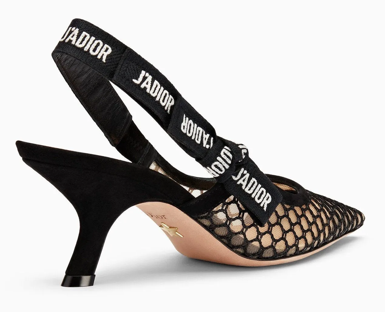 J'Adior High-Heeled Shoe in Black Mesh