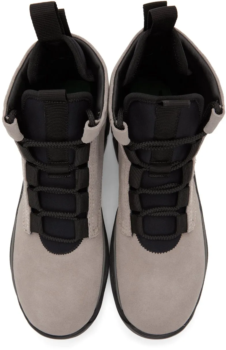 John Elliott Taupe Speed Lace-Up Boots