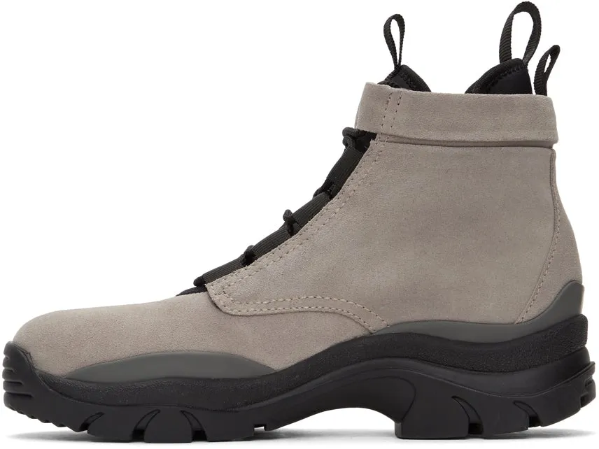 John Elliott Taupe Speed Lace-Up Boots