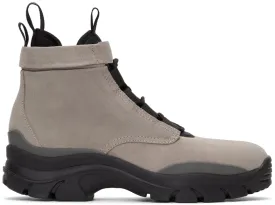 John Elliott Taupe Speed Lace-Up Boots