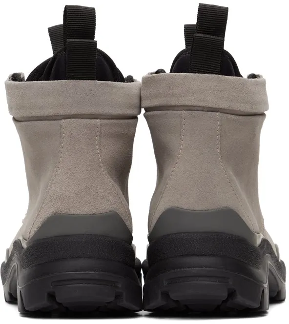 John Elliott Taupe Speed Lace-Up Boots