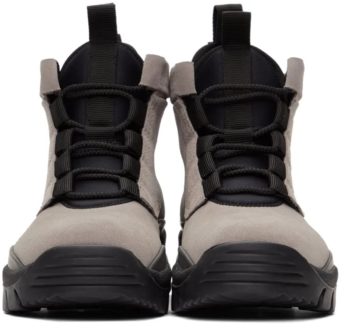 John Elliott Taupe Speed Lace-Up Boots