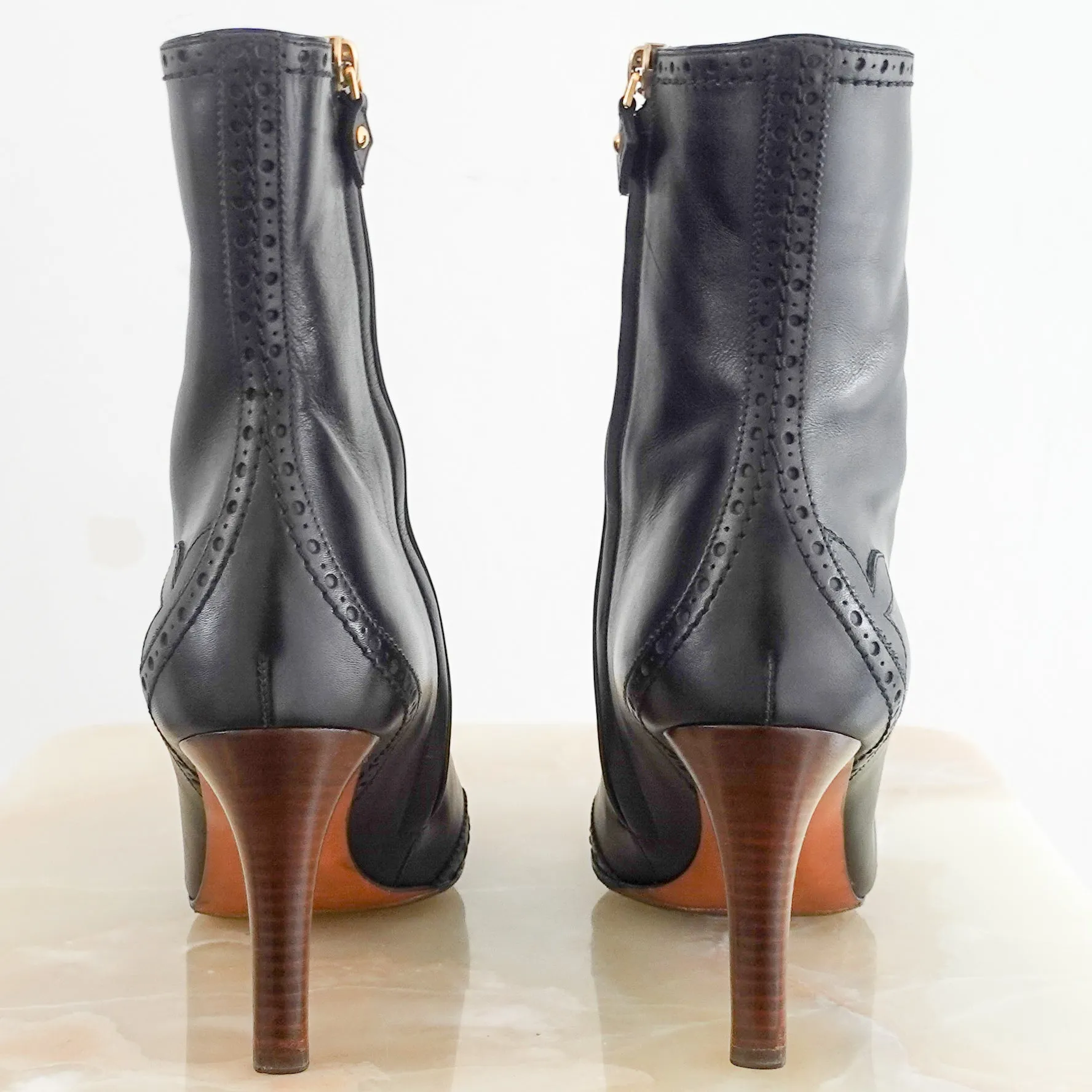 Leather ankle boots RRP £625