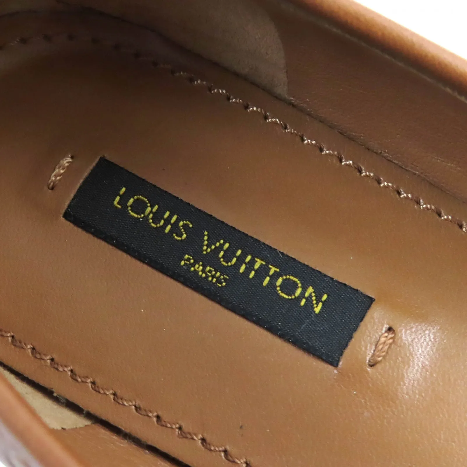 LOUIS VUITTON Ballet shoes leather Brown 37.5