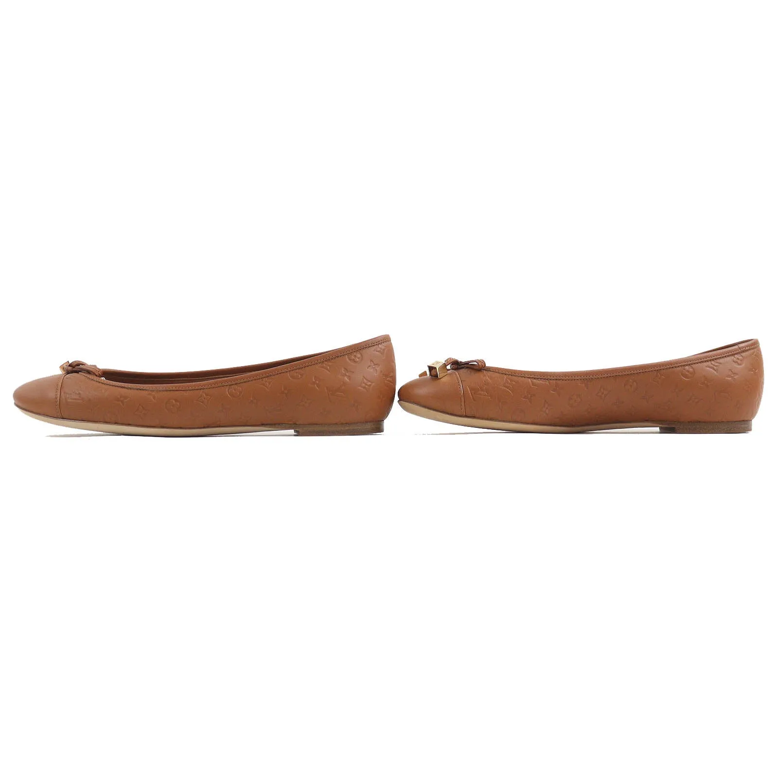 LOUIS VUITTON Ballet shoes leather Brown 37.5