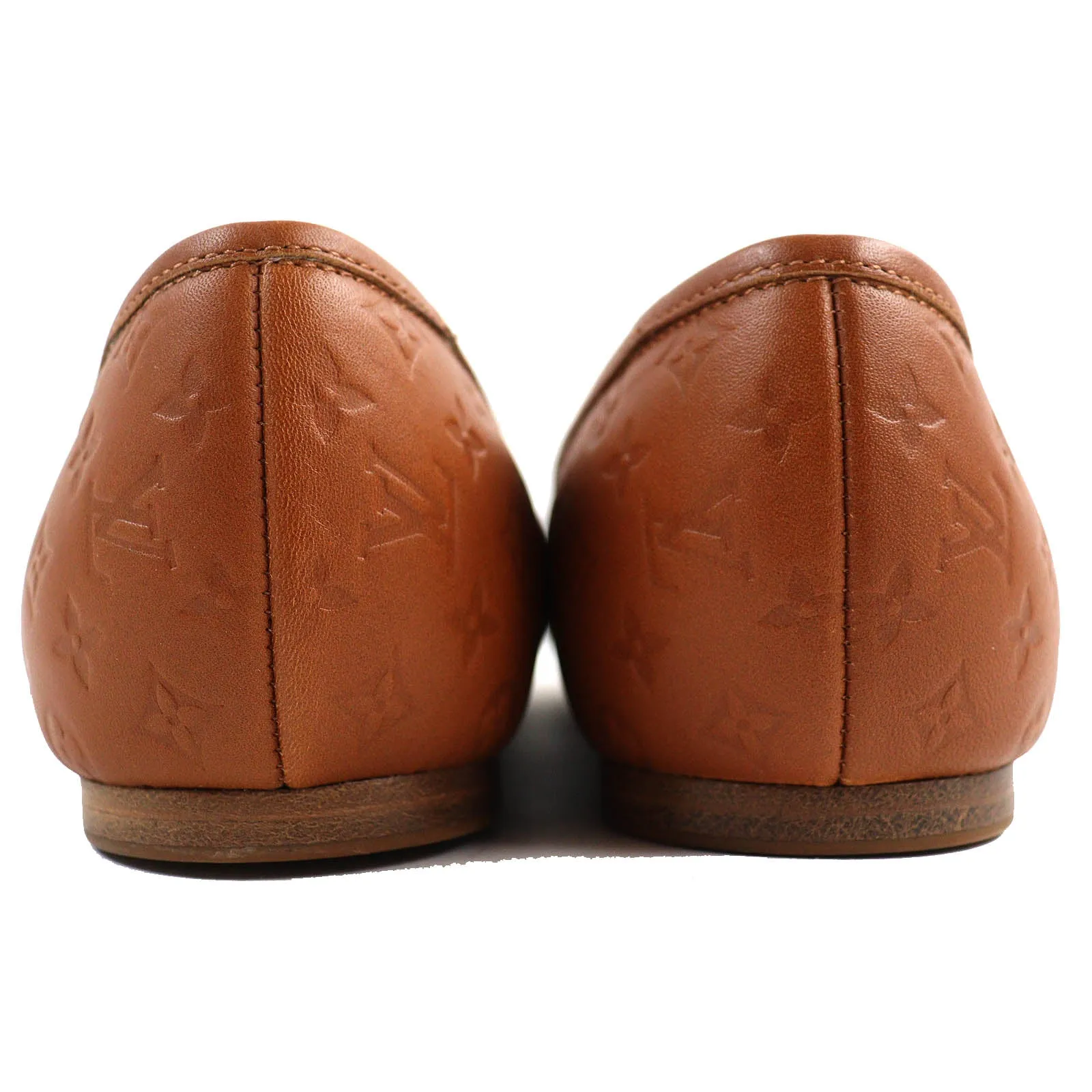 LOUIS VUITTON Ballet shoes leather Brown 37.5