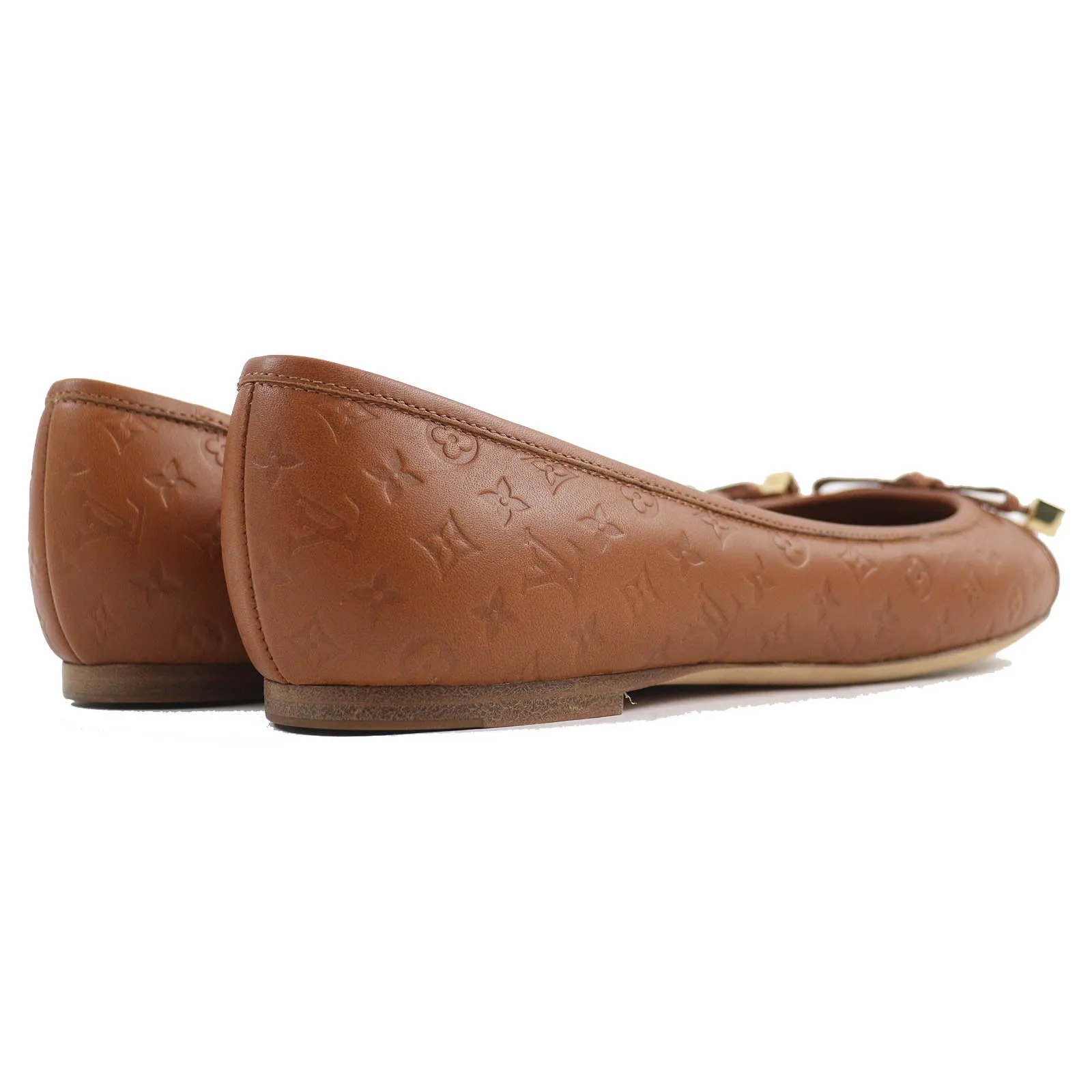 LOUIS VUITTON Ballet shoes leather Brown 37.5
