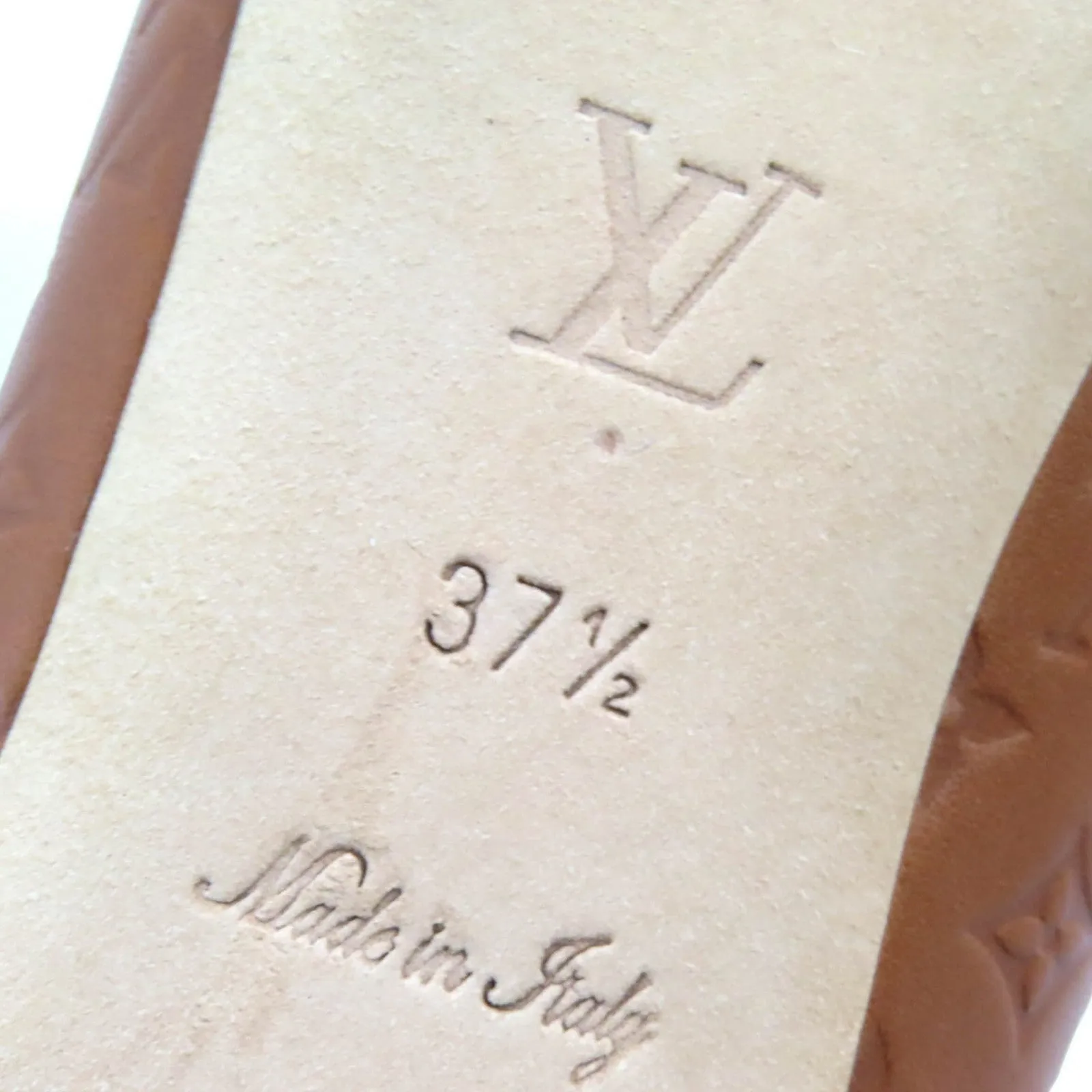 LOUIS VUITTON Ballet shoes leather Brown 37.5