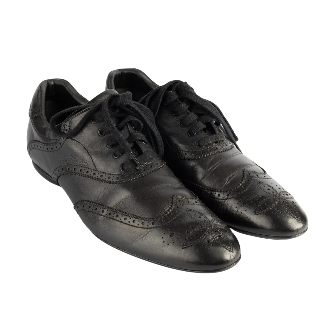 Louis Vuitton Black Brogue Leather Explorer Shoes