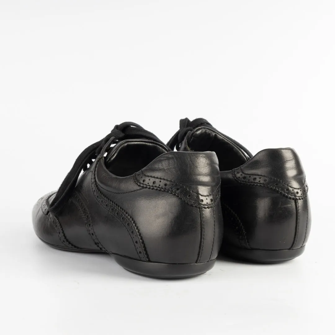 Louis Vuitton Black Brogue Leather Explorer Shoes