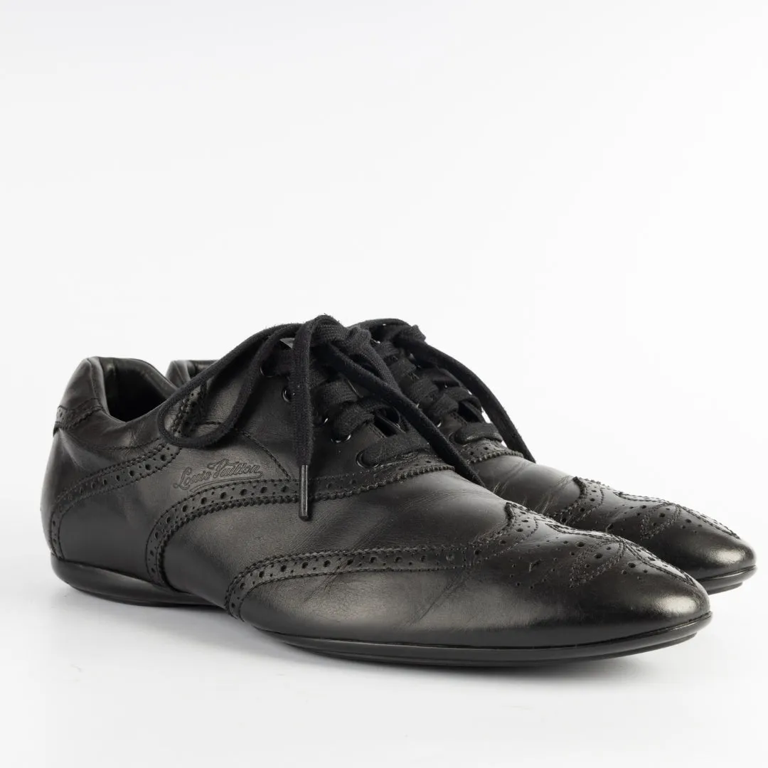Louis Vuitton Black Brogue Leather Explorer Shoes