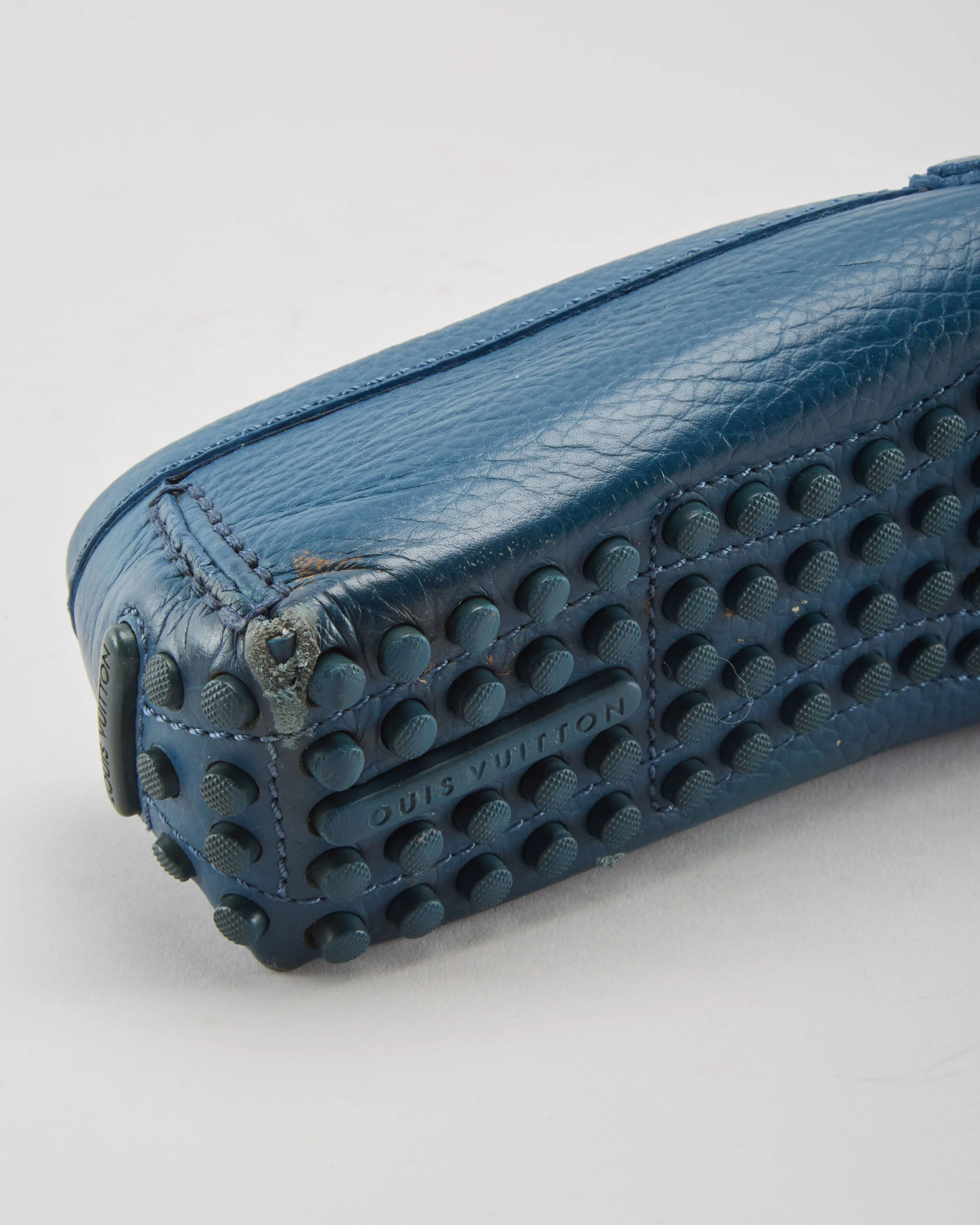 Louis Vuitton Blue Leather Mocassins  Shoes