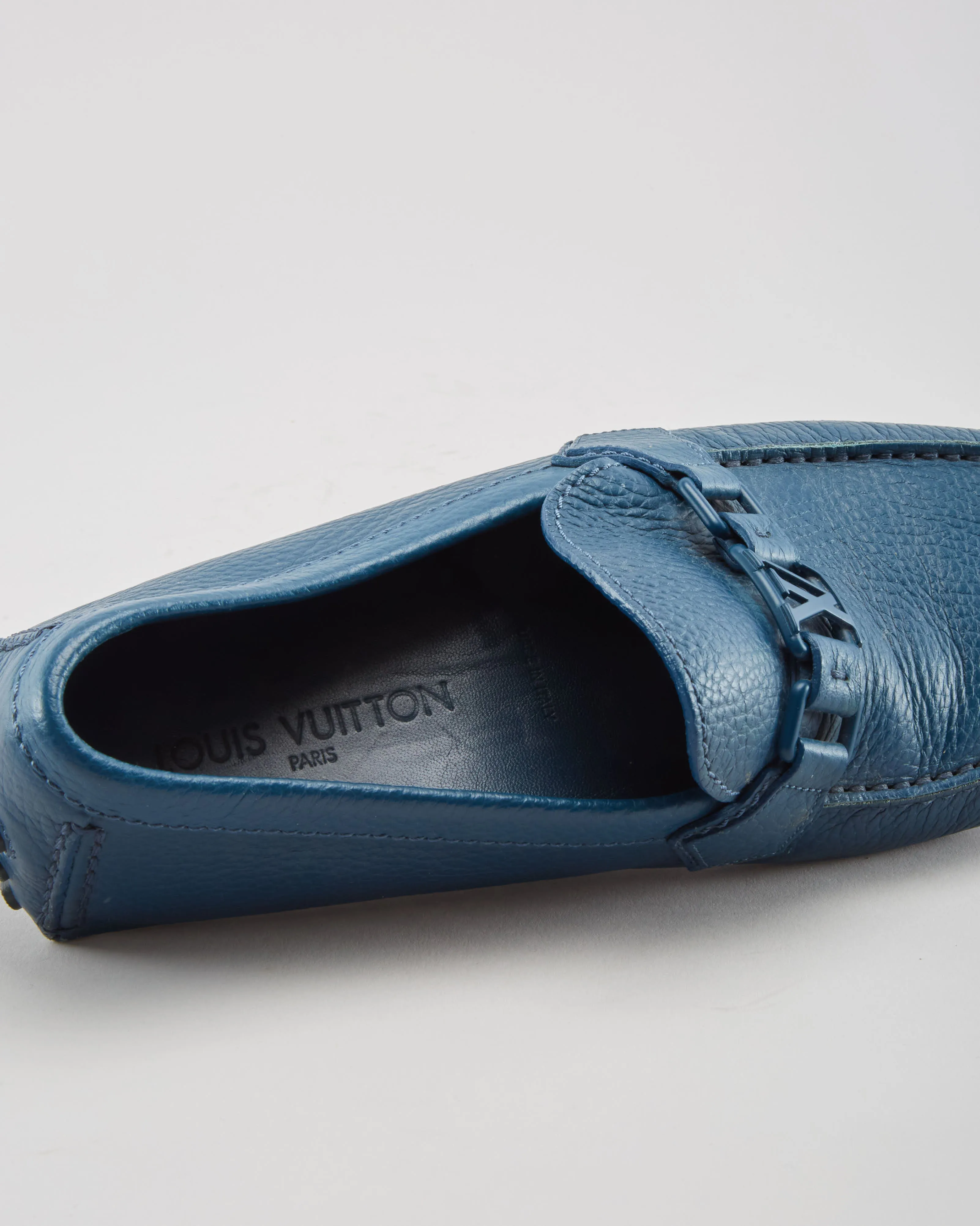 Louis Vuitton Blue Leather Mocassins  Shoes
