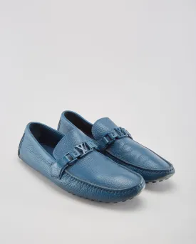 Louis Vuitton Blue Leather Mocassins  Shoes