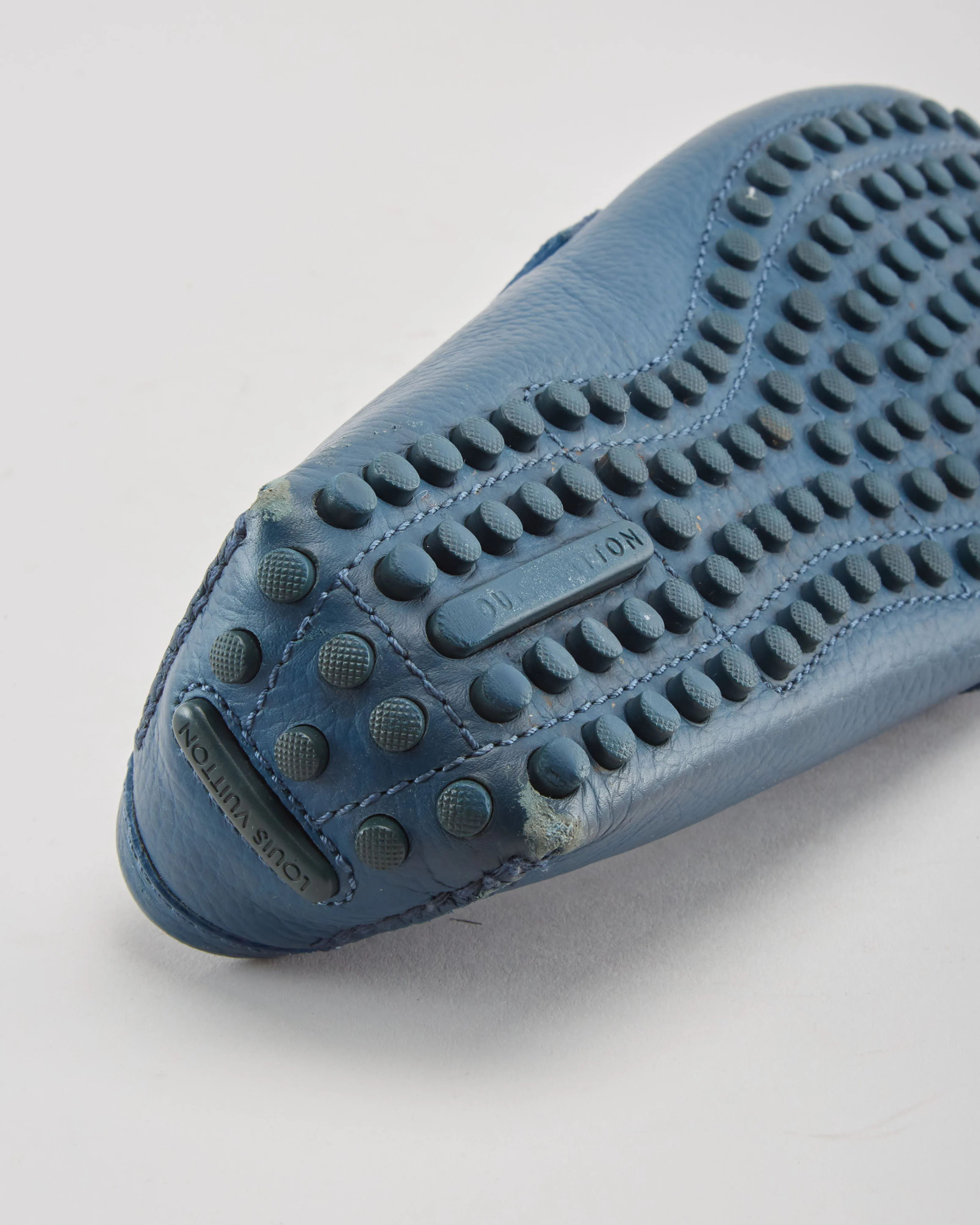 Louis Vuitton Blue Leather Mocassins  Shoes