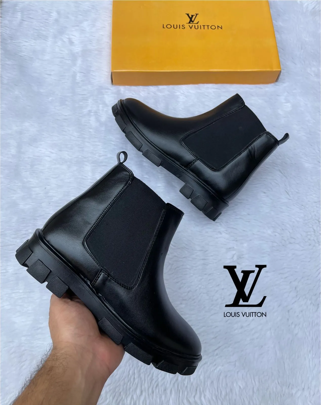 Louis Vuitton Chelsea Leather Boot First copy Shoe For Men Shoes