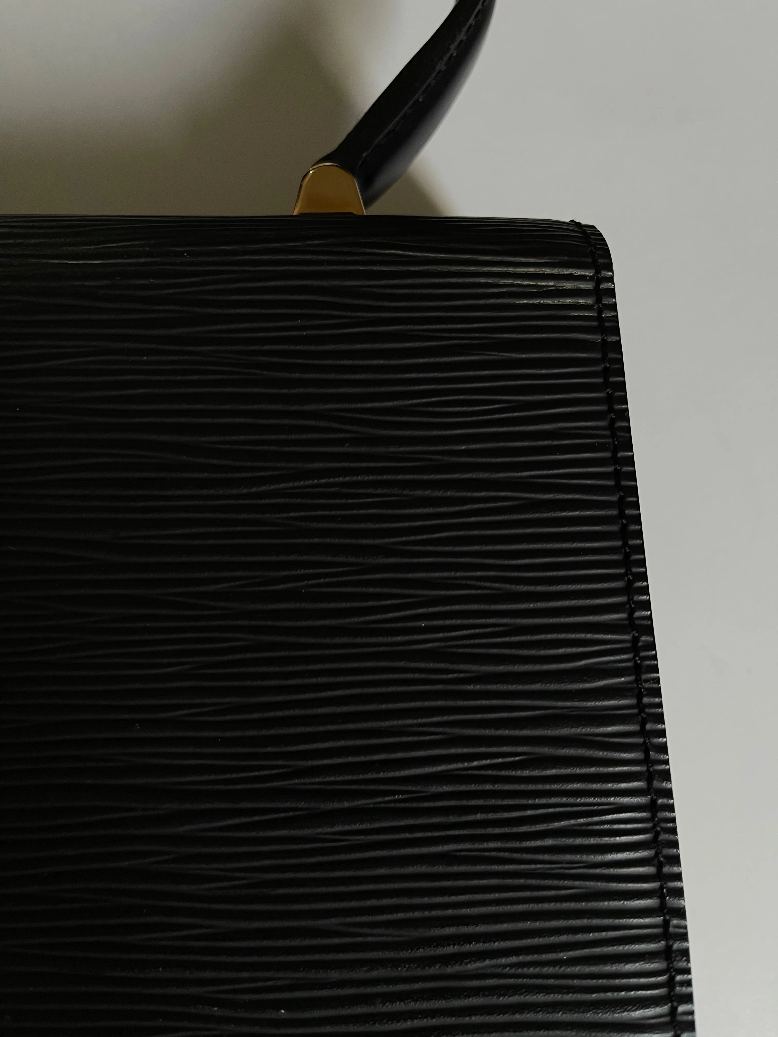 LOUIS VUITTON GRAPHITE BLACK EPI MALESHERBES  BAG
