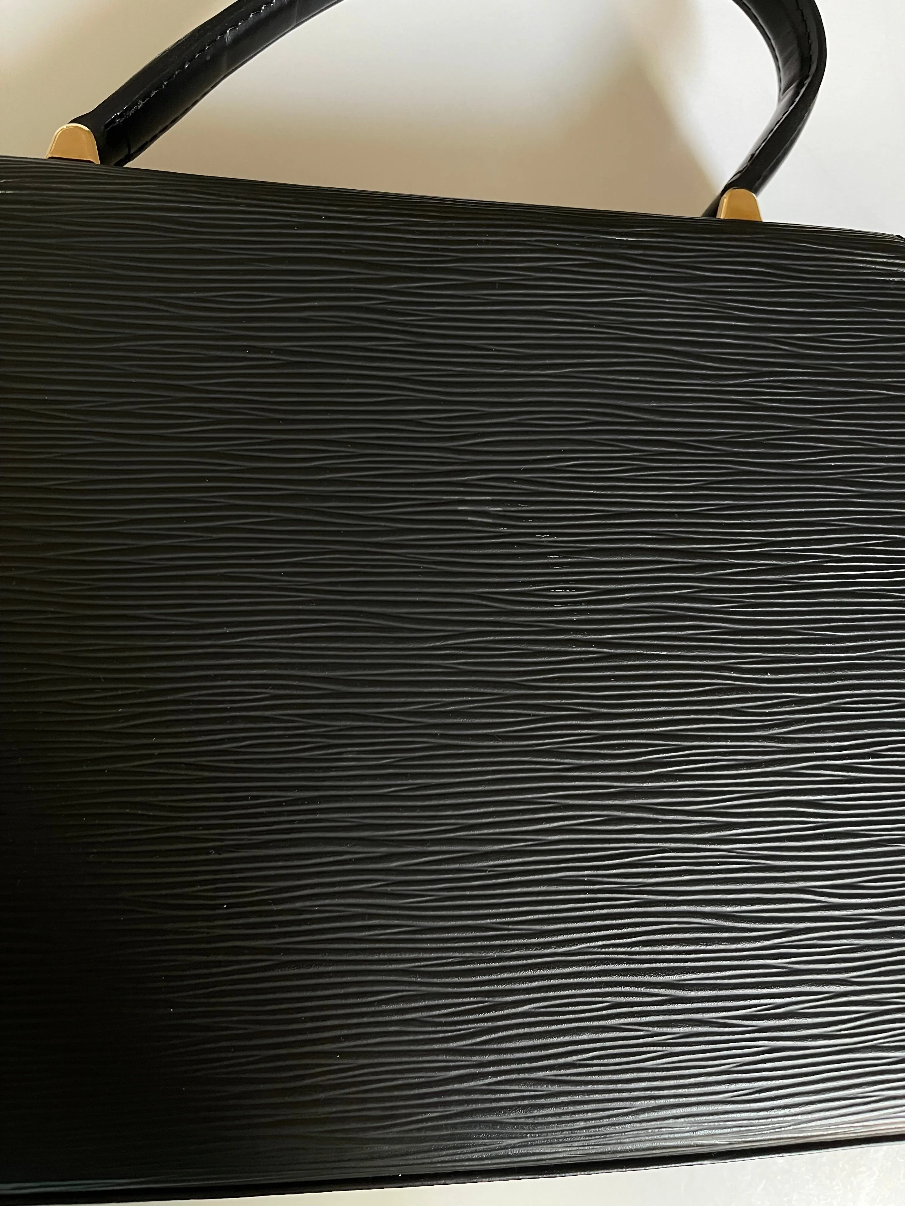 LOUIS VUITTON GRAPHITE BLACK EPI MALESHERBES  BAG