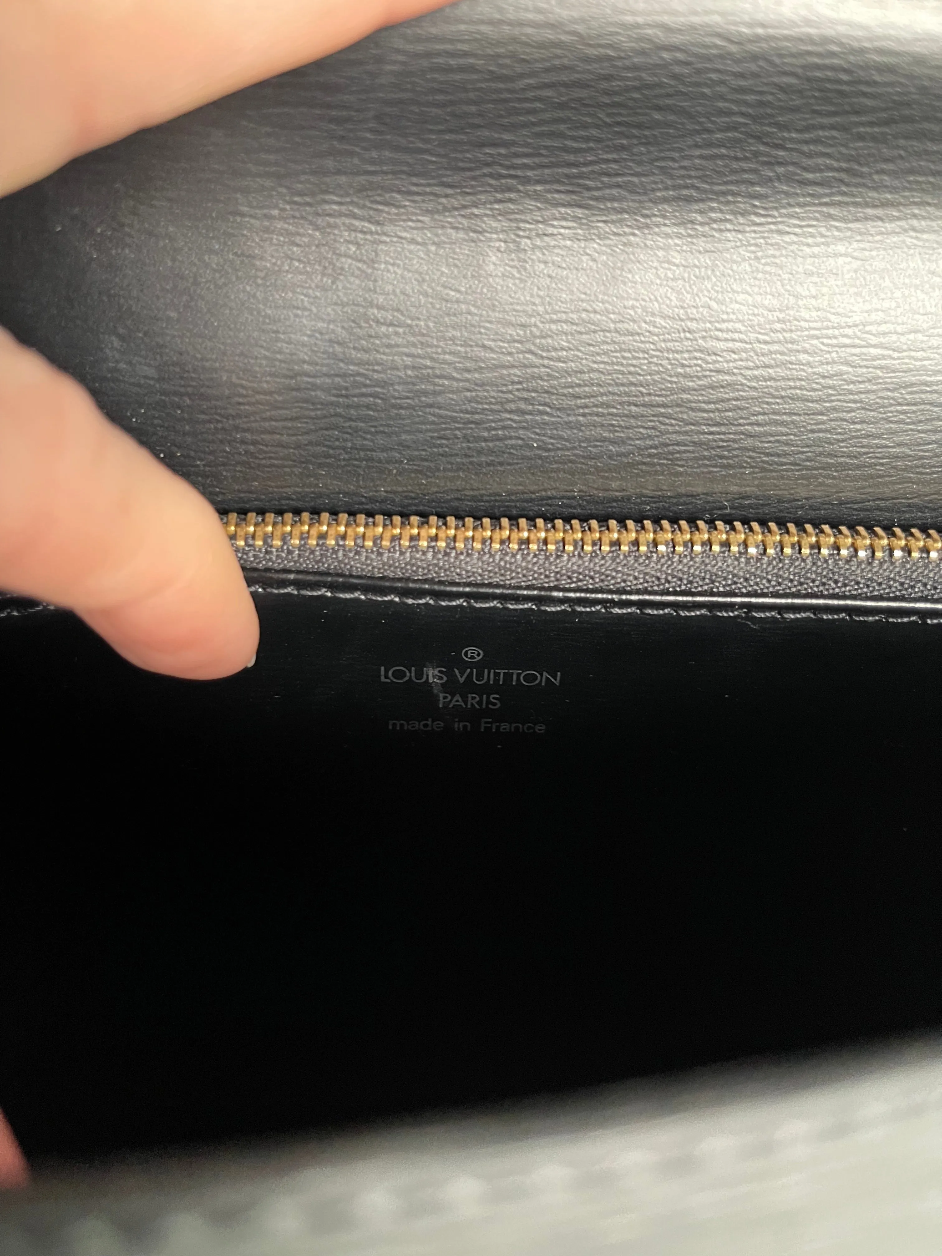 LOUIS VUITTON GRAPHITE BLACK EPI MALESHERBES  BAG