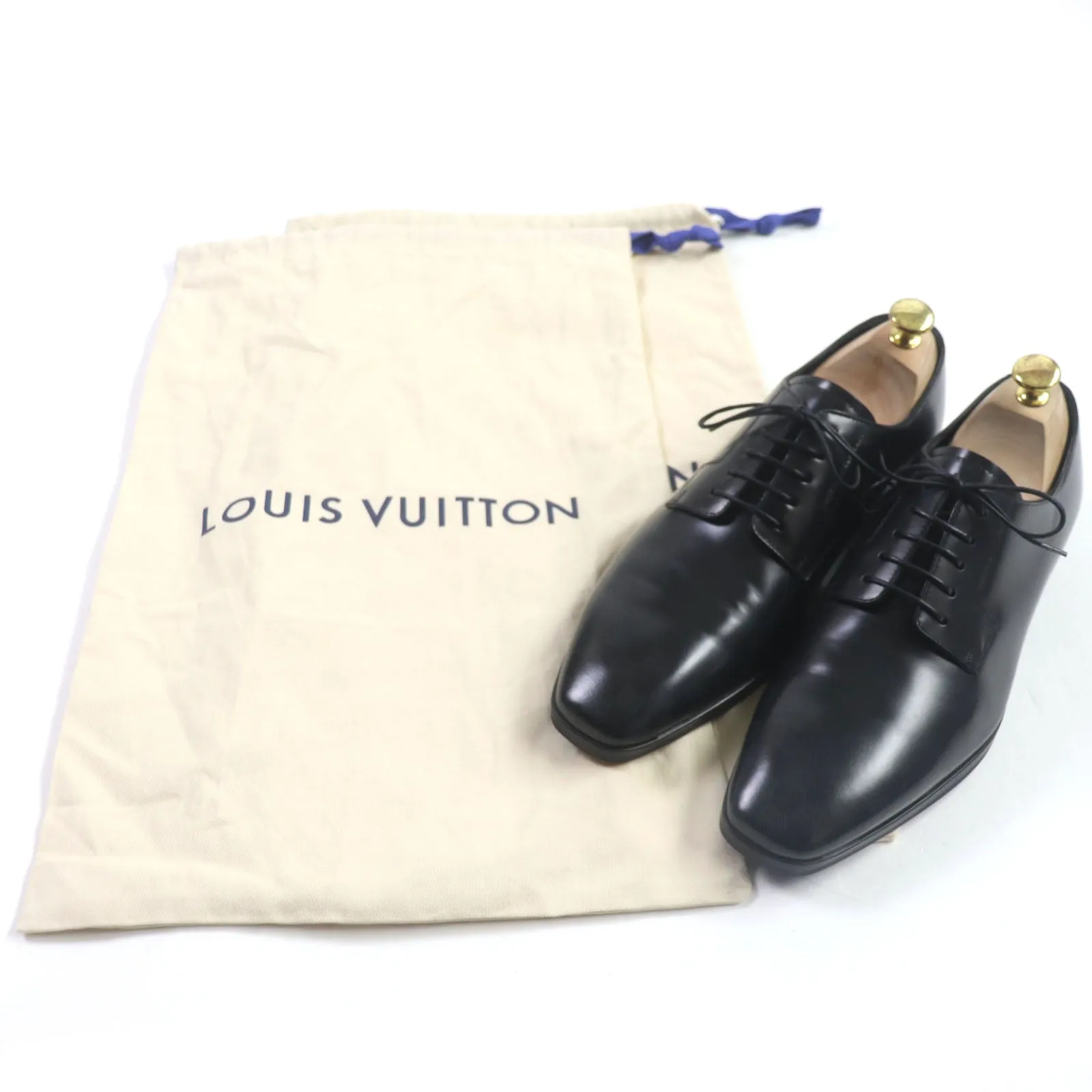 LOUIS VUITTON Leather shoes leather Damier Gradient Mini Star Line Derby 6.5