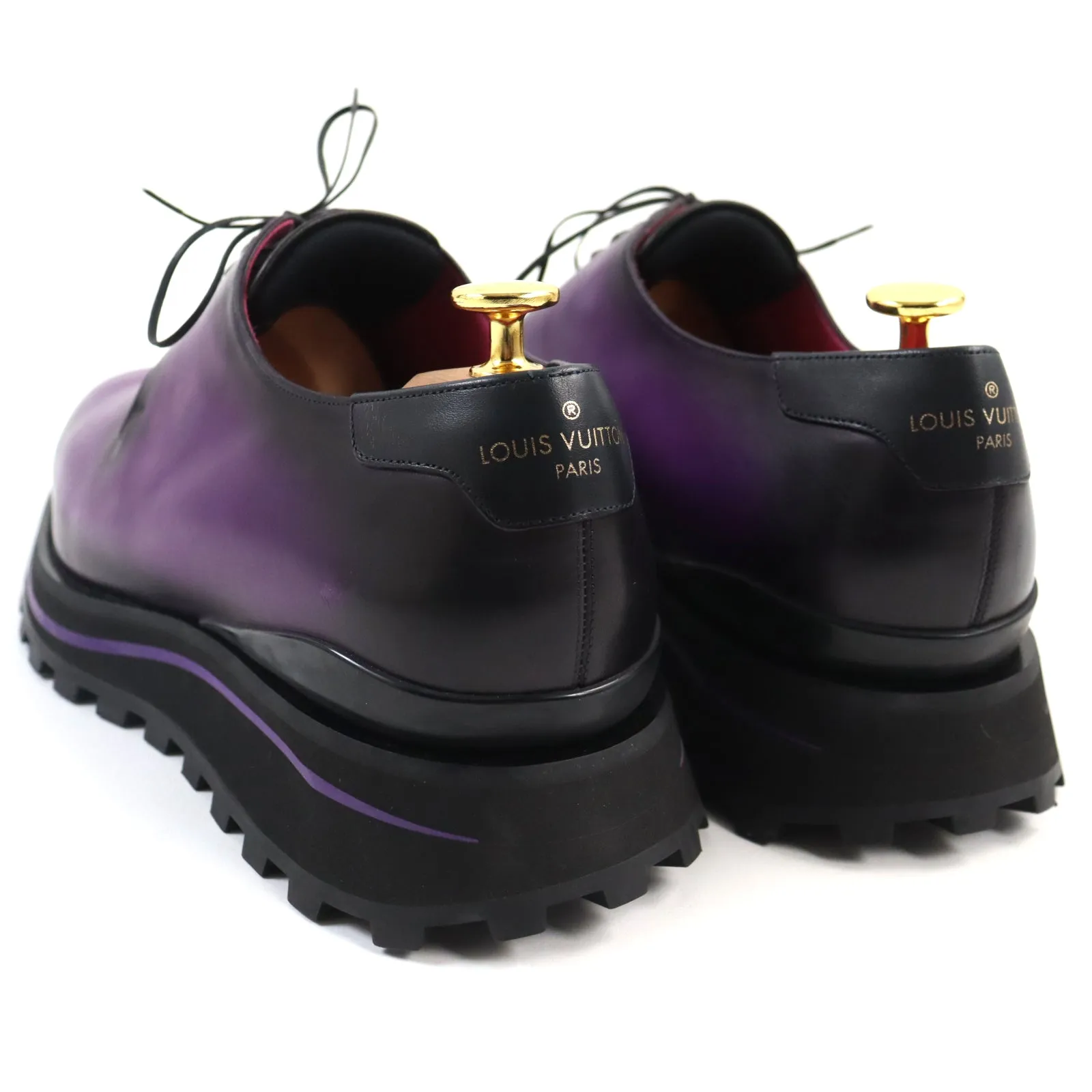LOUIS VUITTON Leather shoes leather Purple type Goncourt Line 9
