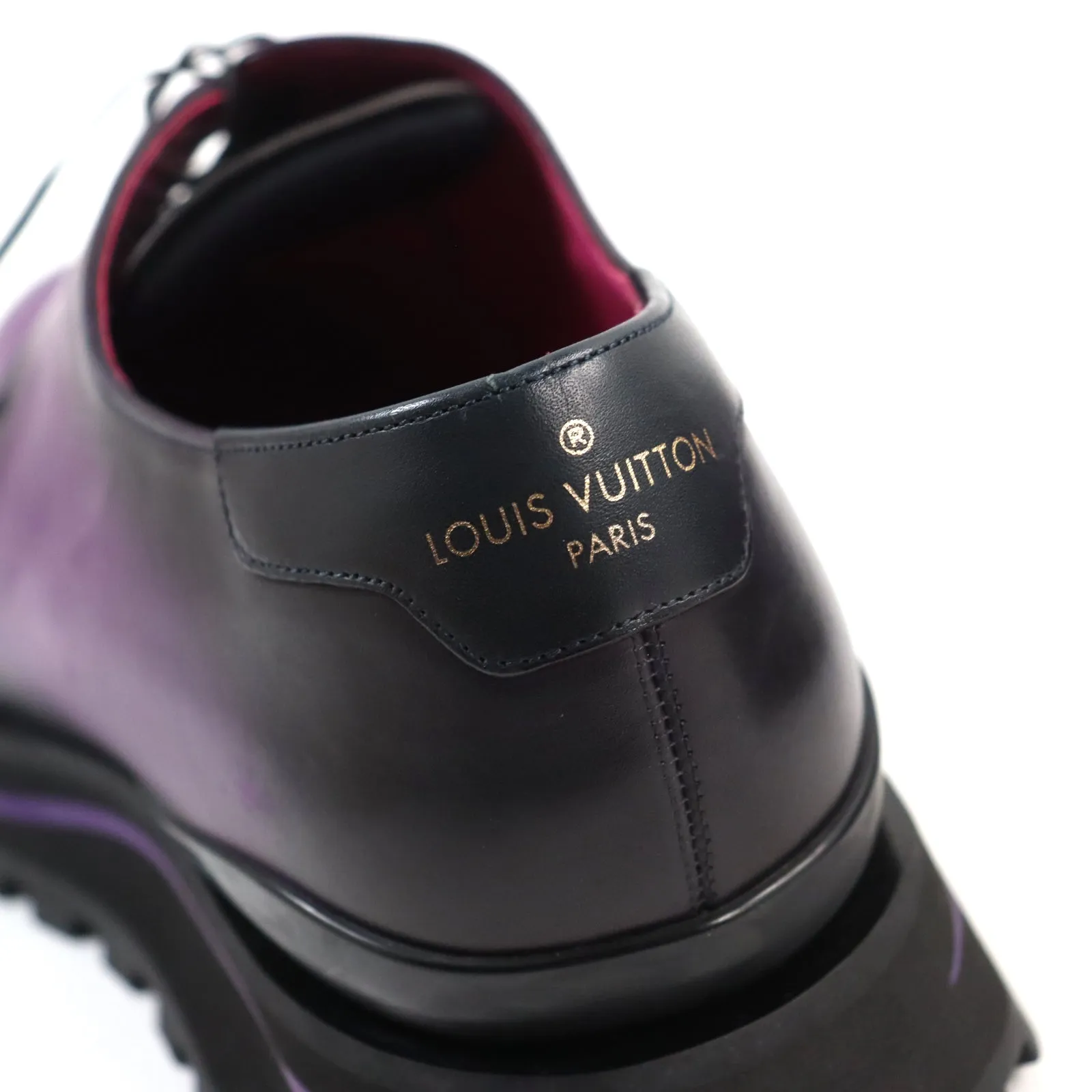 LOUIS VUITTON Leather shoes leather Purple type Goncourt Line 9