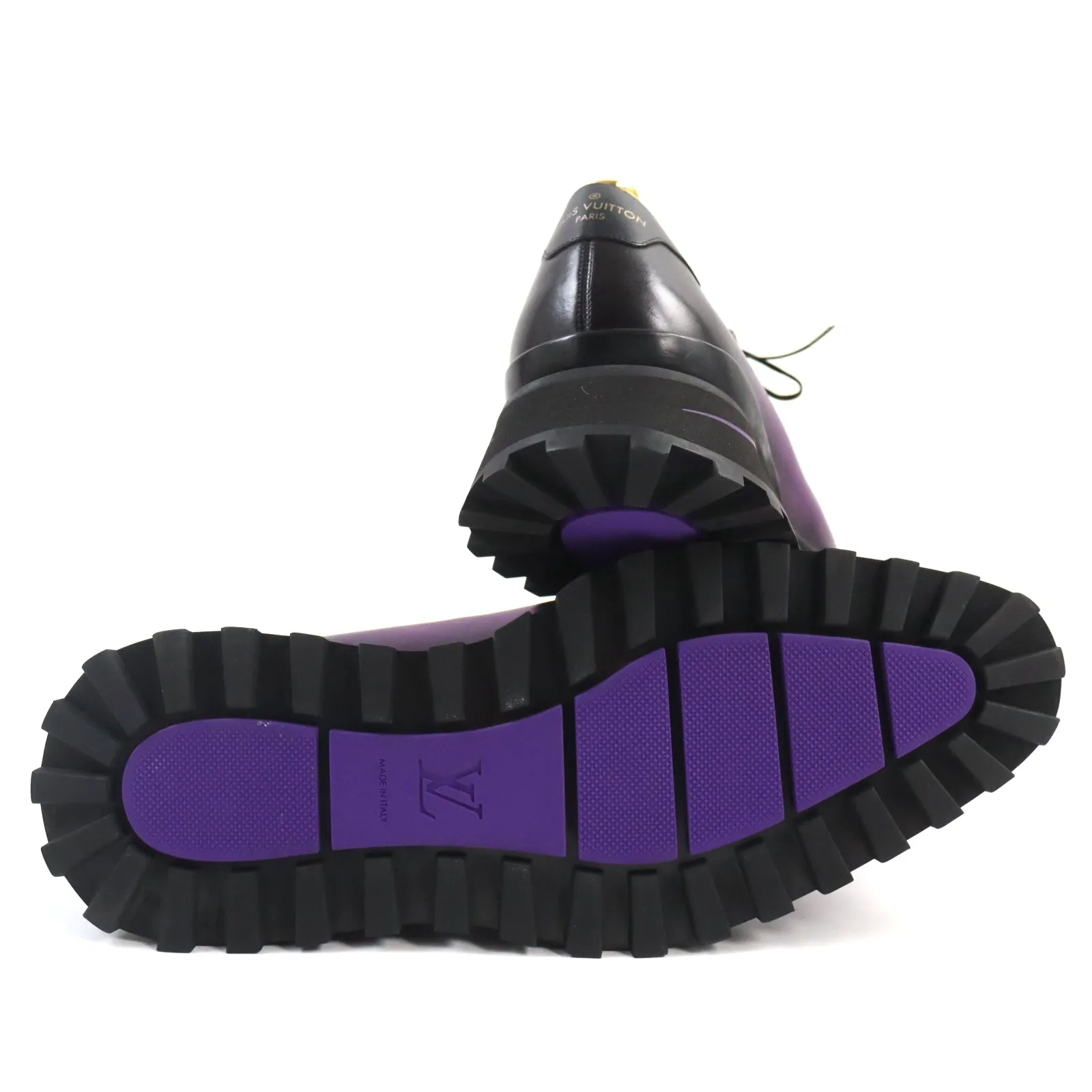 LOUIS VUITTON Leather shoes leather Purple type Goncourt Line 9