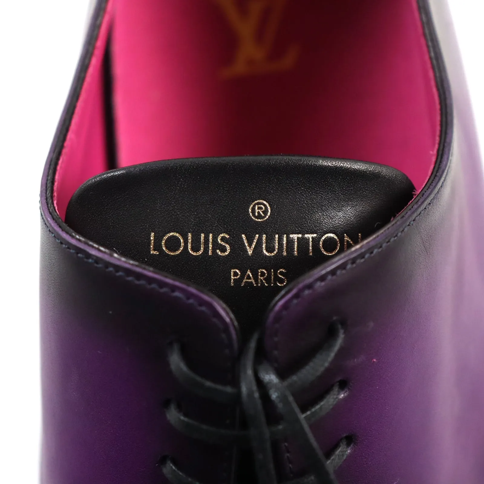 LOUIS VUITTON Leather shoes leather Purple type Goncourt Line 9