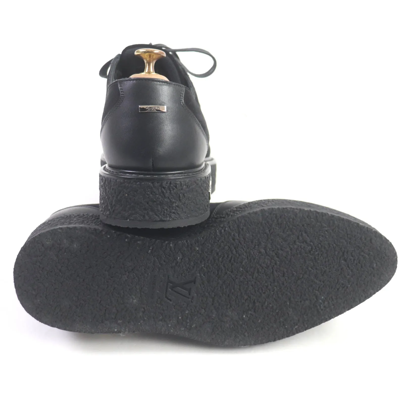 LOUIS VUITTON Leather shoes Main: suede leather, Main: leather black LV Creeper Line mens 6 Used
