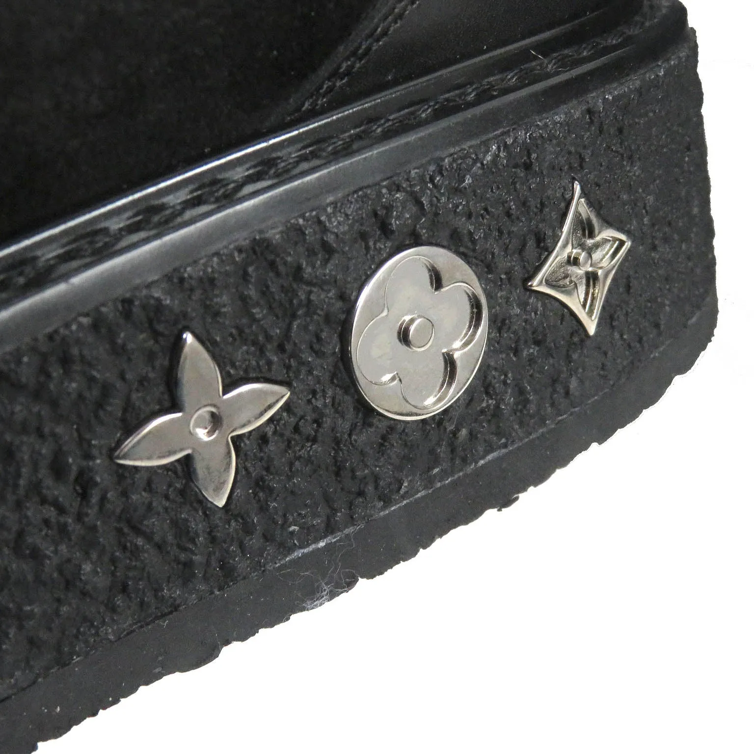 LOUIS VUITTON Leather shoes Main: suede leather, Main: leather black LV Creeper Line mens 6 Used
