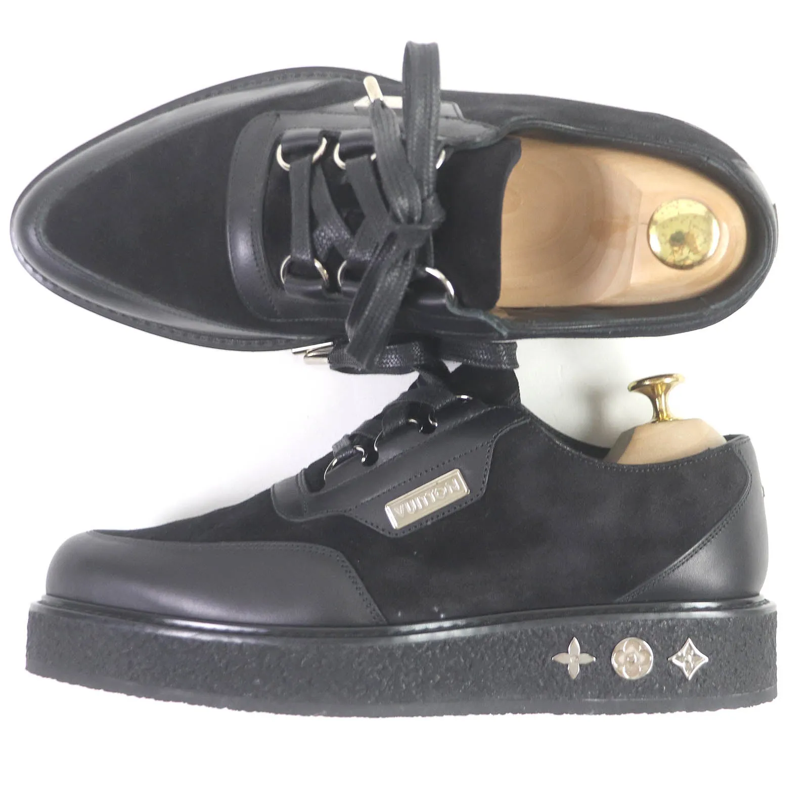 LOUIS VUITTON Leather shoes Main: suede leather, Main: leather black LV Creeper Line mens 6 Used