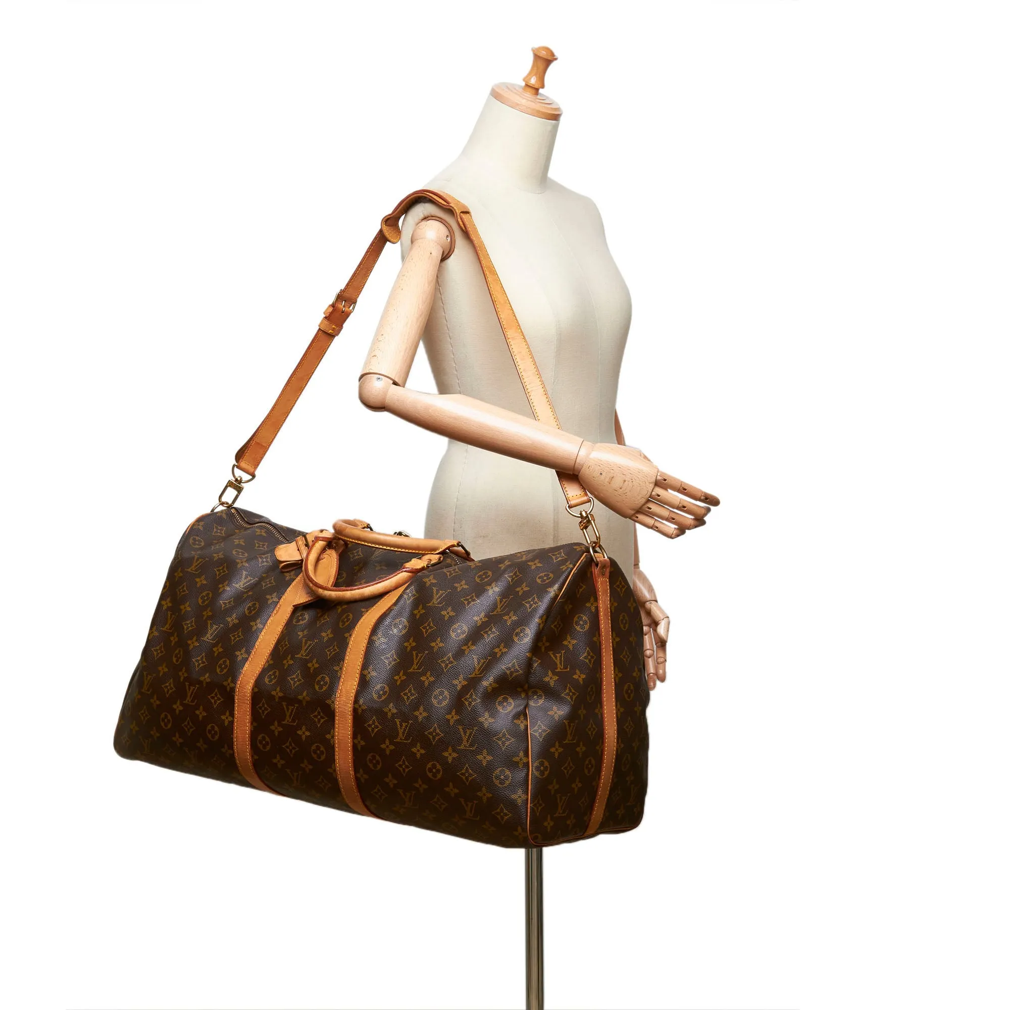 LOUIS VUITTON MONOGRAM KEEPALL BANDOULIERE 60 TRAVEL WEEKENDER  BAG