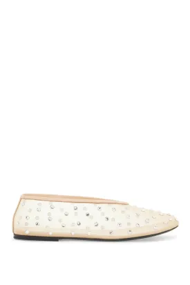 marcy mesh ballet flats with swarovski crystals